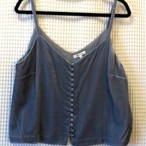 Madewell Velvet Button Front Cami